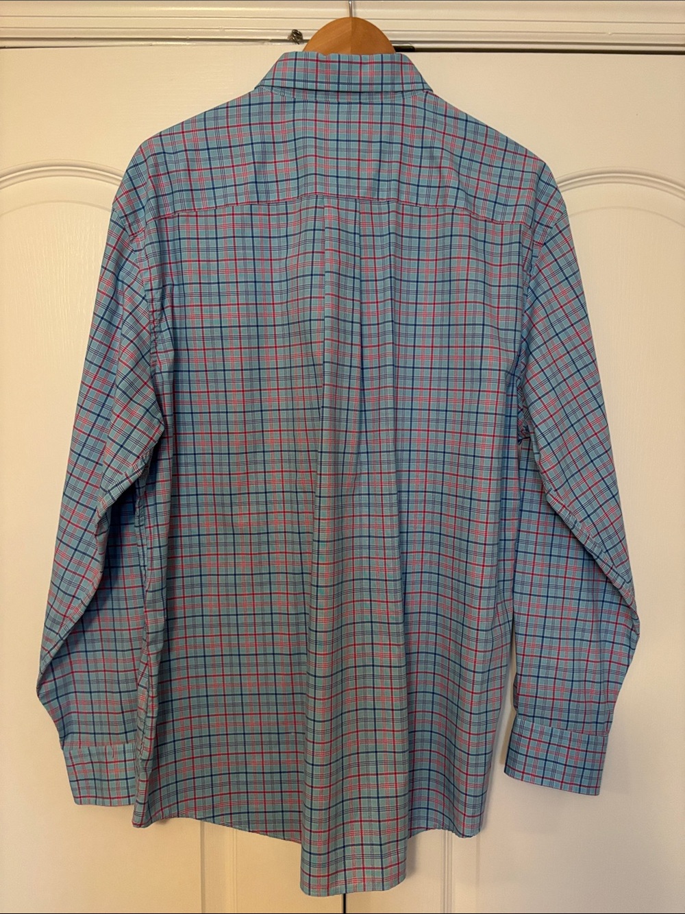 Jos A Bank Executive Collection Dress Shirt Mens Size X-Large Blue Check Pocket - Picture 3 of 3